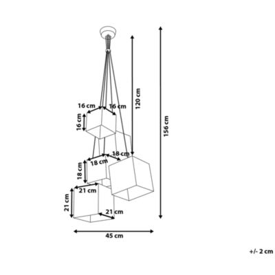 Lampe suspension  entissu noir MESTA