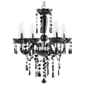 Lampe suspension glamour en matière synthétique noir KALANG