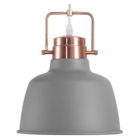 Lampe suspension gris et cuivré NARMADA