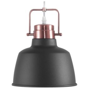 Lampe suspension gris graphite et cuivré NARMADA