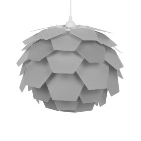 Lampe suspension gris petit abat-jour SEGRE