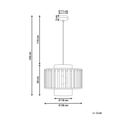 Lampe suspension HUGLI Métal Laiton