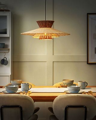 Lampe suspension KABOMPO Rotin Marron