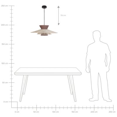 Lampe suspension KABOMPO Rotin Marron