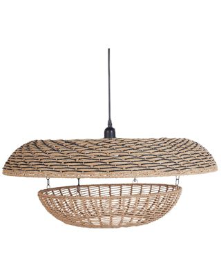 Lampe suspension KIDEPO Corde en papier Marron