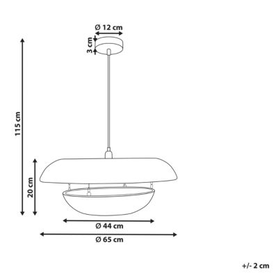 Lampe suspension KIDEPO Corde en papier Marron