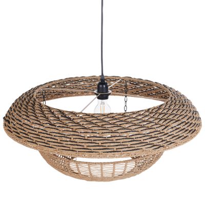 Lampe suspension KIDEPO Corde en papier Marron