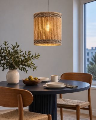 Lampe suspension LUAPULA Corde en papier Naturel