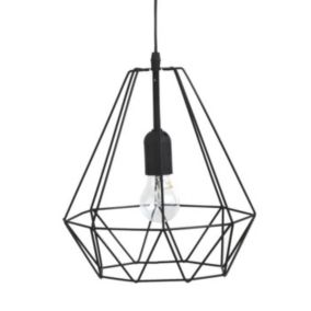 Lampe Suspension Métal 26cm Noir