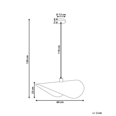 Lampe suspension MAHI Métal Noir