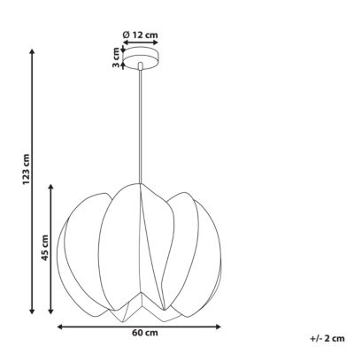 Lampe suspension MANINGA Corde en papier Marron clair
