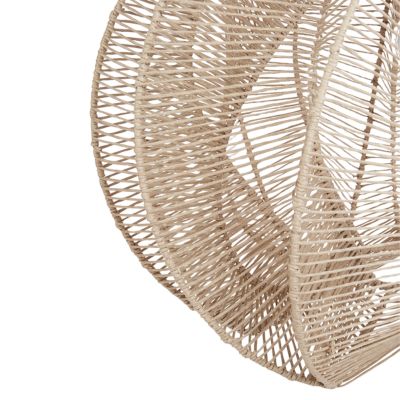 Lampe suspension MANINGA Corde en papier Marron clair