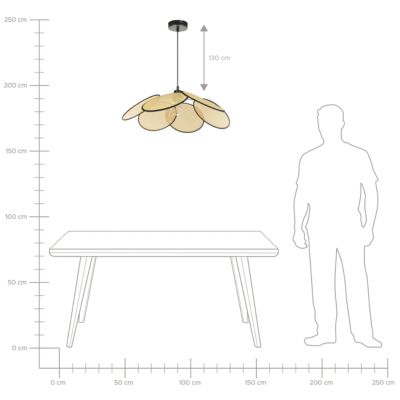 Lampe suspension MEROO Papier Naturel