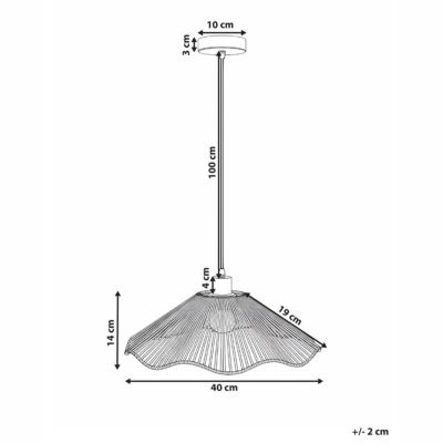 Lampe suspension MIGORI Papier Noir
