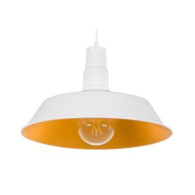 Lampe suspension moderne en aluminium blanc BAYOU