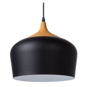 Lampe suspension moderne en aluminium noir ANGARA