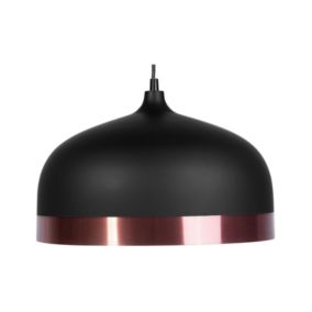 Lampe suspension moderne en aluminium noir PARINA