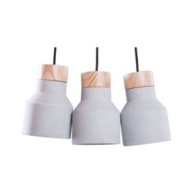 Lampe suspension moderne en béton gris BAHT