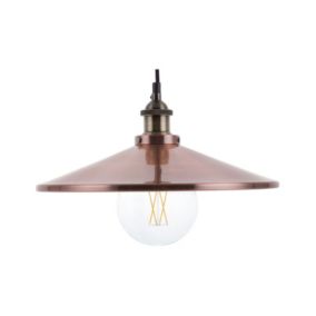 Lampe suspension moderne en métal cuivré PELLY