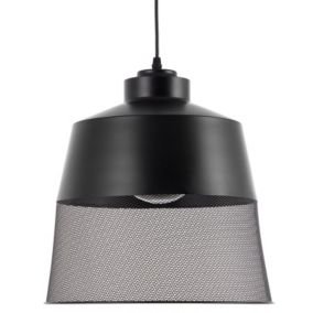 Lampe suspension moderne en métal noir MUGA