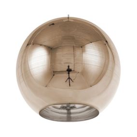 Lampe suspension moderne en verre doré ASARO