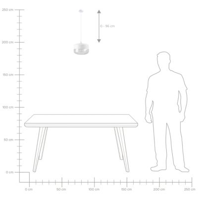 Lampe suspension MURRAY Verre Blanc