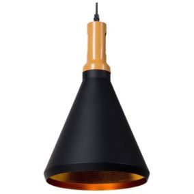 Lampe suspension noir et doré MACKENZIE