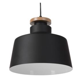 Lampe suspension noire et blanche DANUBE