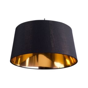 Lampe suspension noire et dorée KALLAR