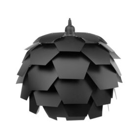 Lampe suspension noire gros abat-jour SEGRE