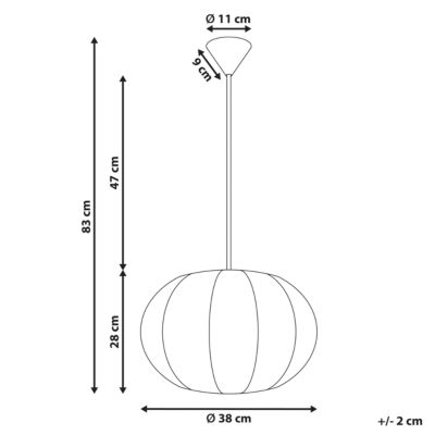 Lampe suspension OKER Tissu Blanc