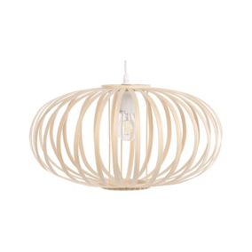 Lampe suspension ovale en bambou clair HAVEL