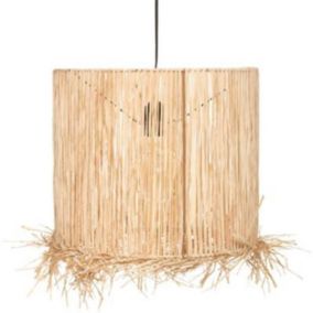 Lampe Suspension Raphia "Hacienda" 43cm Naturel