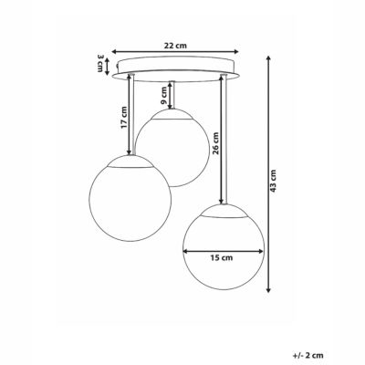 Lampe suspension RIANA Verre Noir