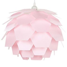 Lampe suspension rose petit abat-jour SEGRE