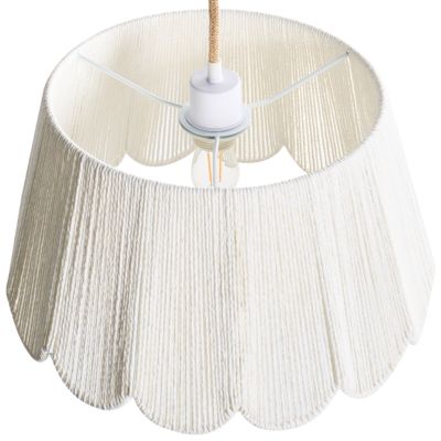 Lampe suspension SEBAKWE Corde en papier Beige clair