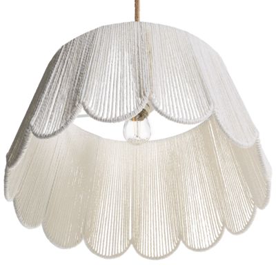 Lampe suspension SEBAKWE Corde en papier Beige clair