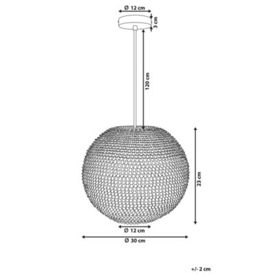 Lampe suspension SEINE Métal Cuivré