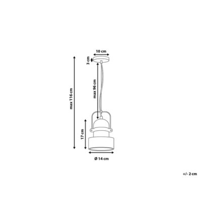 Lampe suspension VERDE Béton Gris