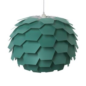 Lampe suspension verte gros abat-jour SEGRE