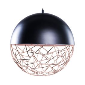 Lampe suspention en métal noir PADMA