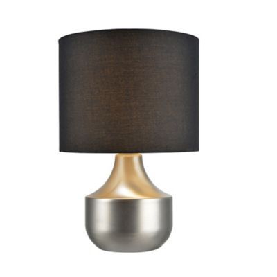 Lampe Tactile Colours Medes Chrome Et Noire Castorama