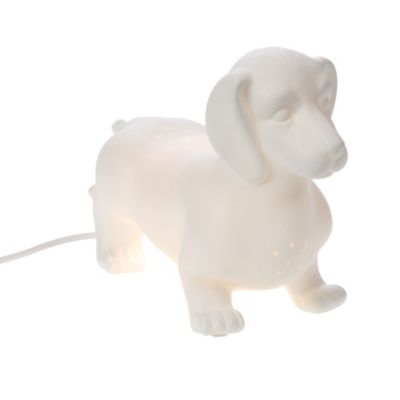 Lampe Teckel en porcelaine 12x26x19cm