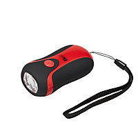 Lampe torche dynamo rouge Diall 11 lumens