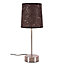 Lampe Touch Paillettes métal/tissu cuivre H. 39 cm E14 40W