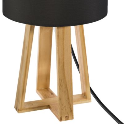 Lampe trépied esprit scandinave (20x40 cm - Noir)