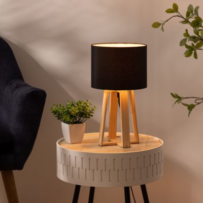 Lampe trépied esprit scandinave (20x40 cm - Noir)