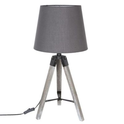 Lampe trépied "Runo" Hauteur 58 cm Atmosphera - Bois & Gris