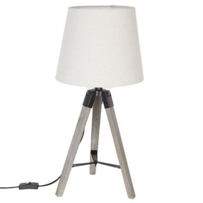 Lampe trépied "Runo" Hauteur 58 cm Atmosphera - Bois & Ivoire