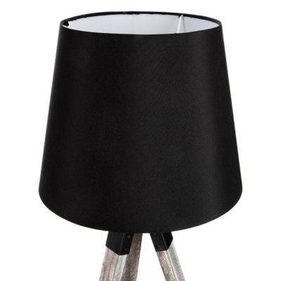 Lampe trépied "Runo" Hauteur 58 cm Atmosphera - Bois & Noir